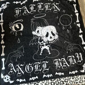 Black and White Fallen Angel Baby Tapestry AbvHvn